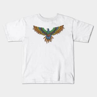 Colored Pencil Phoenix Kids T-Shirt